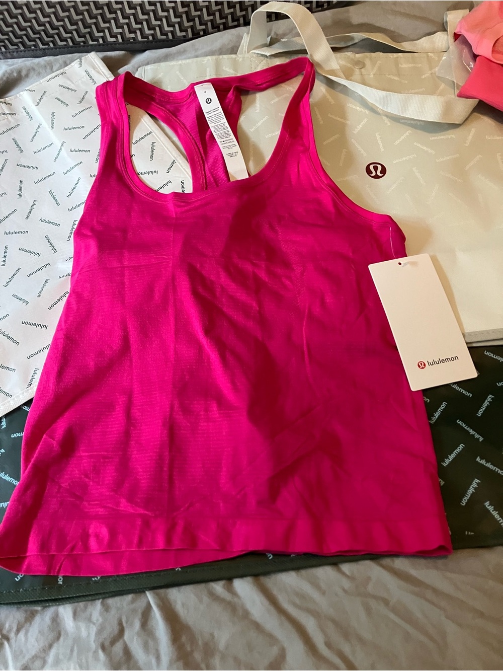 NWT Lululemon Swiftly Tech Scoopneck Tank 2.0 *Race, Sz 6, JEWELED MAGENTA